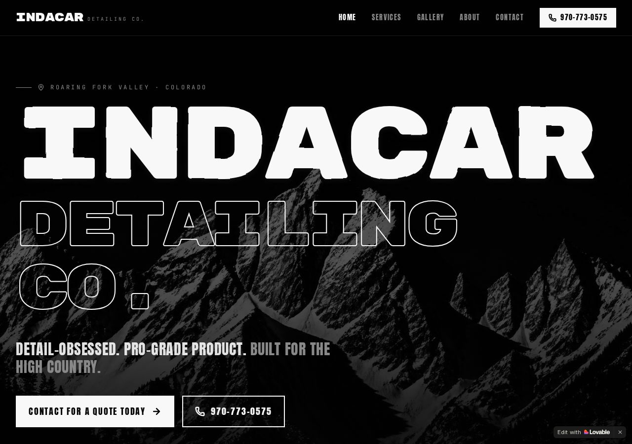 Car Detailing Service website screenshot